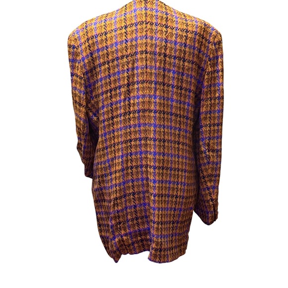 YL Collection Women's Textured Geometric Print Blazer Jacket Size 14 - Picture 2 of 6